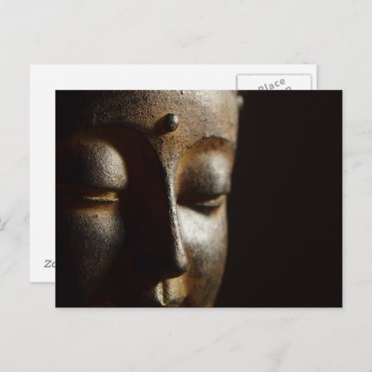 Buddha Statue Face Postcard Postkarte (Vorne/Hinten)