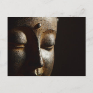 Buddha Statue Face Postcard Postkarte