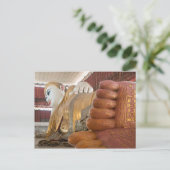 Buddha Statue Feet Postkarte (Stehend Vorderseite)