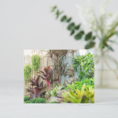 Buddha-Statue im Garten Postkarte (Stehend Vorderseite)