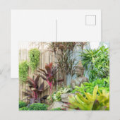 Buddha-Statue im Garten Postkarte (Vorne/Hinten)