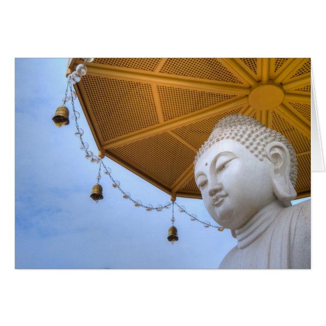 Buddha Statue in Blue Sky, Schirmglocken (Vorderseite (Horizontal))