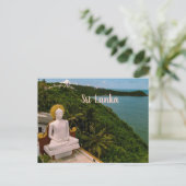 Buddha-Statue in Sri Lanka Postkarte (Stehend Vorderseite)