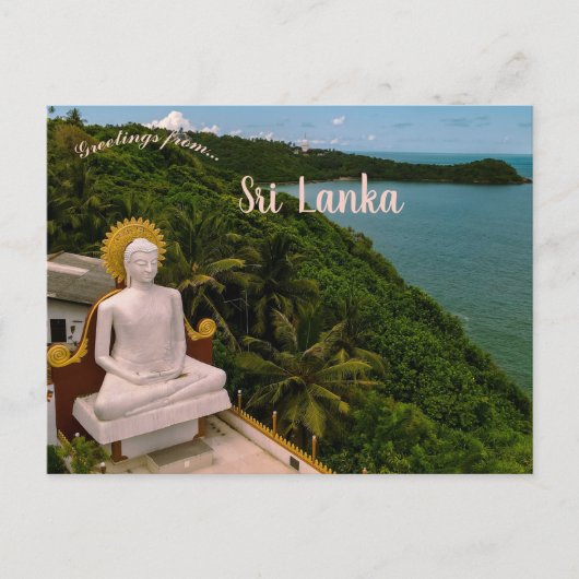 Buddha-Statue in Sri Lanka Postkarte (Vorderseite)