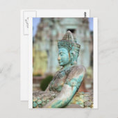 Buddha-Statue Kambodscha Postkarte (Vorne/Hinten)