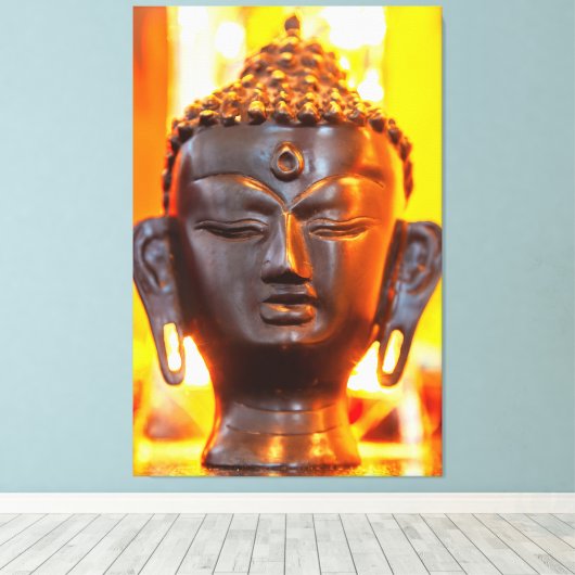 Buddha-Statue Leinwanddruck (Insitu (Holzboden))
