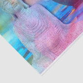 Buddha Statue & Lotus im Wasser Seidenpapier (Ausschnitt)