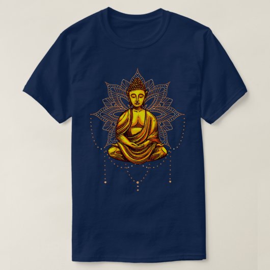 Buddha Statue Meditation Mantra T-Shirt (Design vorne)