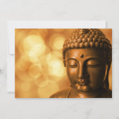 Buddha Statue mit Bokeh Lights Generisches Party Einladung (Rückseite)