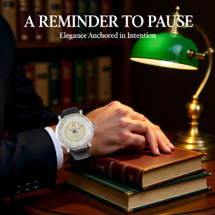 Buddha-Statue mit Lotus Armbanduhr