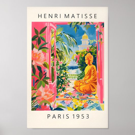 Buddha Statue Poster, Meditation Wall Art, Dopamin Poster (Vorne)