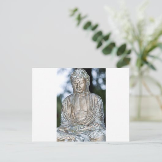 Buddha-Statue Postkarte (Stehend Vorderseite)