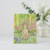 Buddha Statue Postkarte (Stehend Vorderseite)