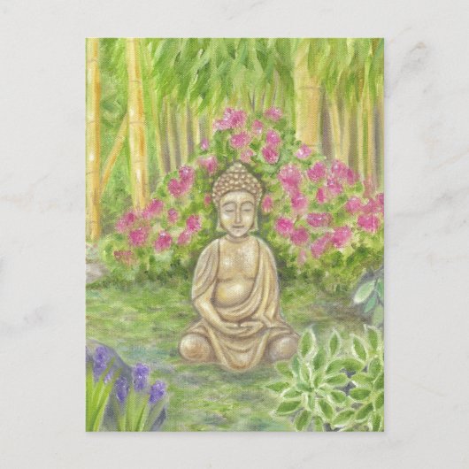 Buddha Statue Postkarte (Vorderseite)