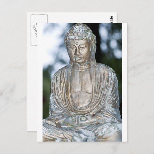 Buddha-Statue Postkarte (Vorne/Hinten)