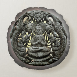 Buddha-Statue Rundes Kissen