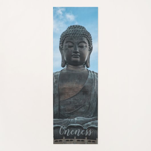 Buddha Statue Sky Inspiration Eins Seite Yogamatte (Vorderseite)