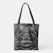 Buddha Statue Tote Tag Tasche (Rückseite)