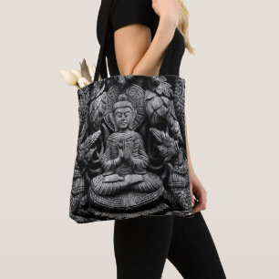 Buddha Statue Tote Tag Tasche