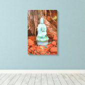 Buddha-Statue umhüllt Leinwand (Insitu (Holzboden))