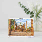 Buddha-Statue, Wat Mahathat, Sukhothai Postkarte (Stehend Vorderseite)