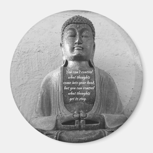 Buddha-Statue, Zitat, Meditation, Magnet (Vorne)