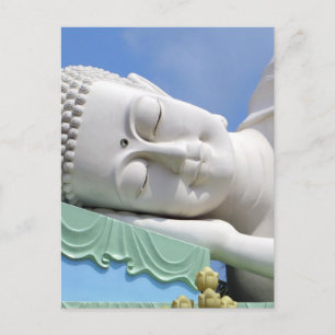 Buddha Statue zum Schlafen glücklichen Friedens Postkarte