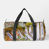 Buddha-Statuen am Senko-ji-Tempel Duffle Bag (Rückseite)