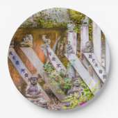 Buddha-Statuen am Senko-ji-Tempel Pappteller (Vorderseite)