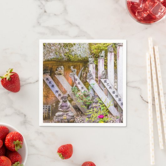 Buddha-Statuen am Senko-ji-Tempel Serviette (Beispiel)