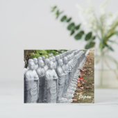 Buddha-Statuen Postkarte (Stehend Vorderseite)