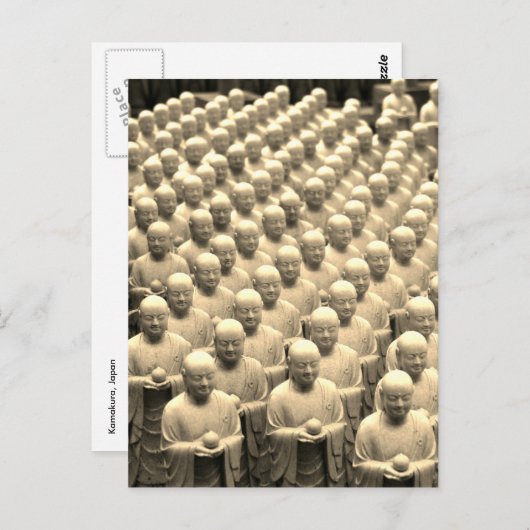 Buddha-Statuen Postkarte (Vorne/Hinten)