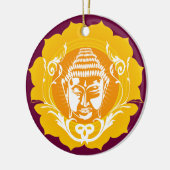 Buddha stellen Verzierung gegenüber Keramikornament (Links)