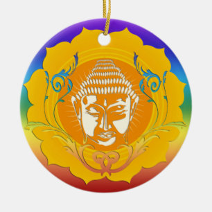 Buddha stellen Verzierung gegenüber Keramikornament