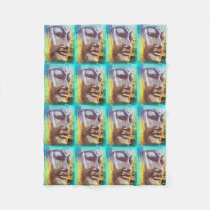 Buddha stellt gegenüber fleecedecke