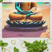 Buddha - Stille Ufer der Erleuchtung Geschirrtuch (Gefaltet)