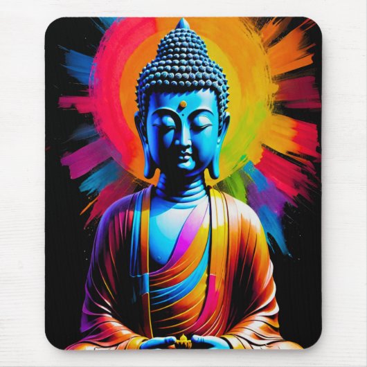 Buddha - Strahlen der Ruhe Mousepad (Vorne)