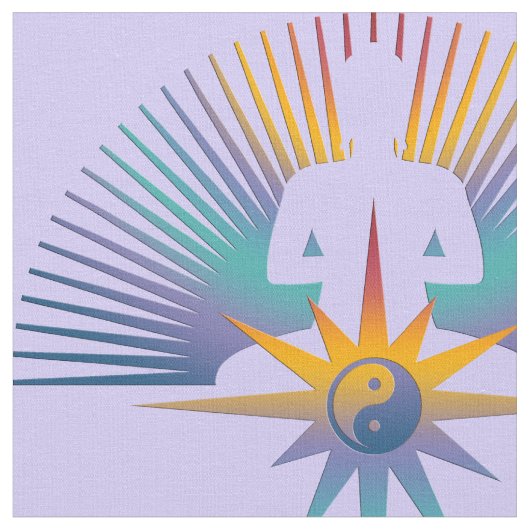 Buddha Sun & Star + Ihr Hinterland & Ihre Ideen Stoff (Nahaufnahme)