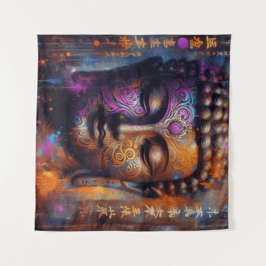 BUDDHA TAPESTRIE #2 WANDTEPPICH (Vorderseite (Horizontal))