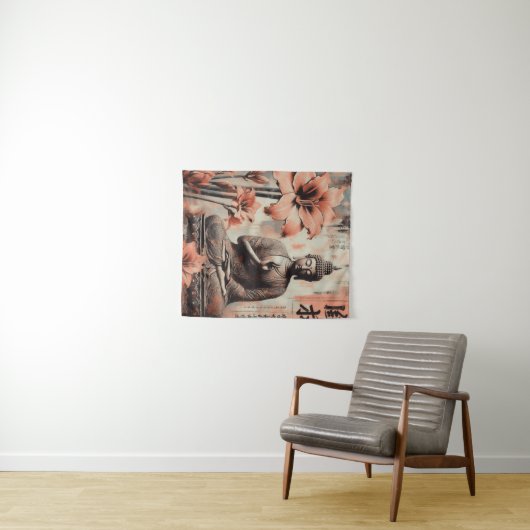 BUDDHA TAPESTRIE #5 WANDTEPPICH (Beispiel (Horizontal))