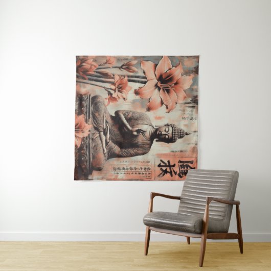 BUDDHA TAPESTRIE #5 WANDTEPPICH (Beispiel (Horizontal))