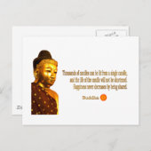 Buddha ~ Tausende von Kerzen können liegen ... Postkarte (Vorne/Hinten)