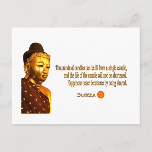 Buddha ~ Tausende von Kerzen können liegen ... Postkarte (Vorderseite)