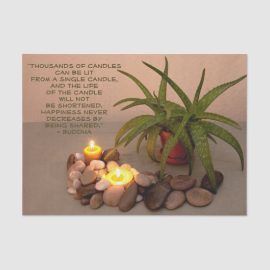 Buddha Template Zitat Stillleben Fotografie Seidenpapier (Vorderseite)