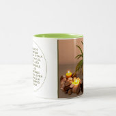 Buddha Template Zitat Stillleben Fotografie Zweifarbige Tasse (Mittel)