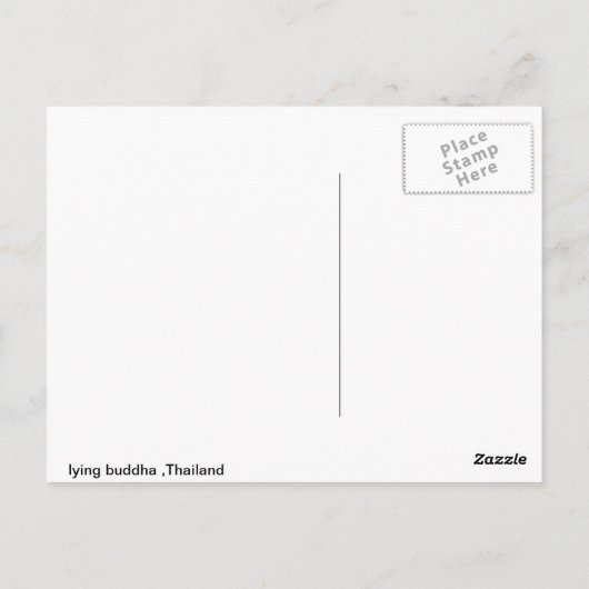 Buddha Thailand Postkarte (Rückseite)