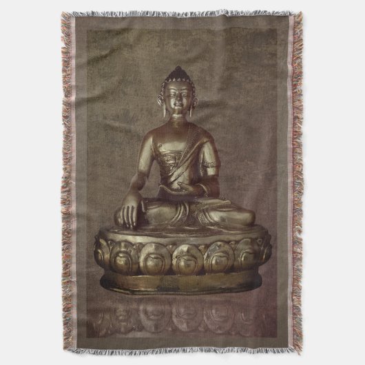 Buddha Throw Blanket Decke (Vorderseite Vertikal)