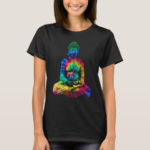 Buddha Tie Dye Vintage Yoga Spirituell Zen Buddhis T-Shirt