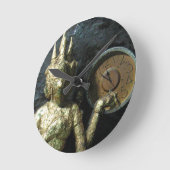 Buddha Time ... Thailand Runde Wanduhr (Winkel)