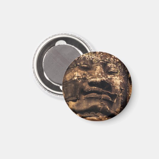 Buddha Totem Angkor Wat Circle Magnet (Vorderseite/Rückseite)